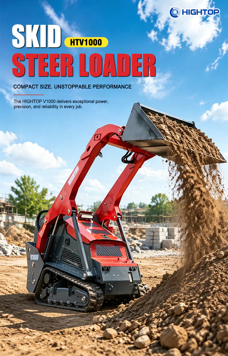 Crawler Skid Steer Loader With Front-Opening Hood For Easy Maintenance HTV1000 Images.webp