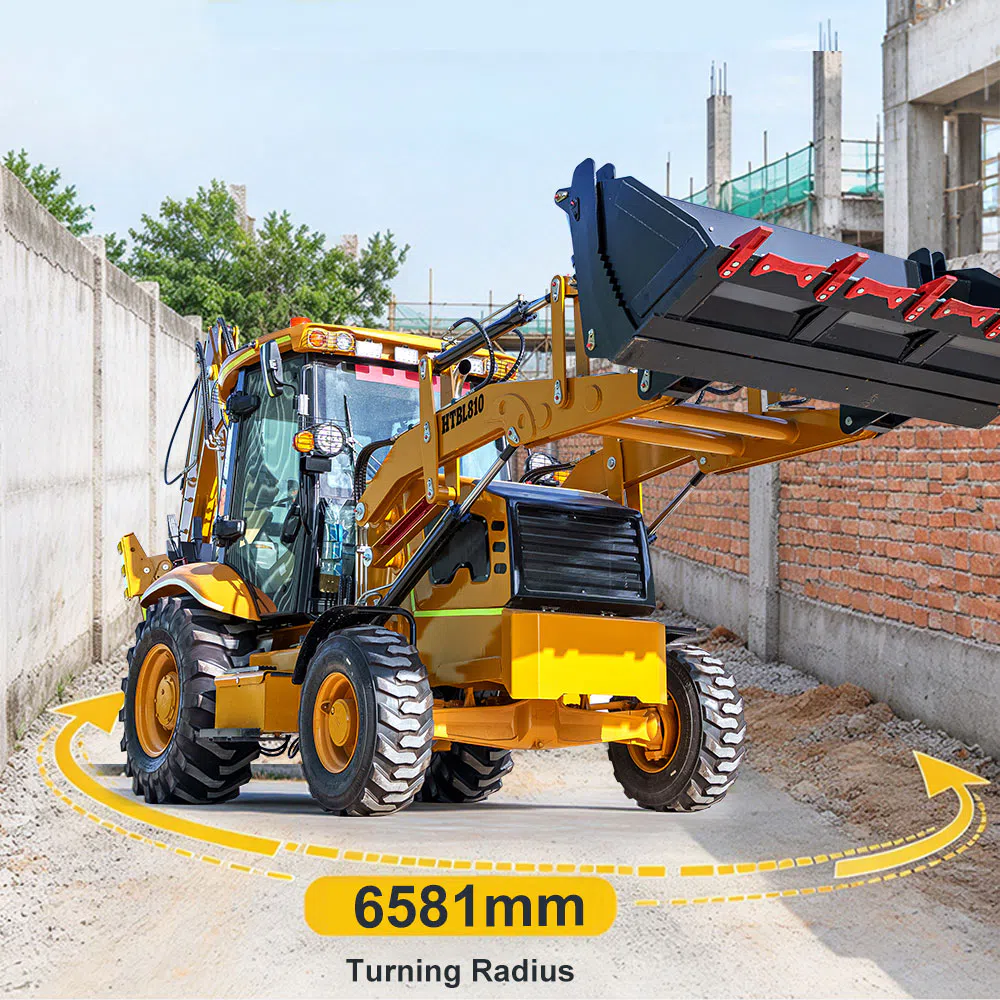 Backhoe Loader With Four-Wheel Steering System HTBL810