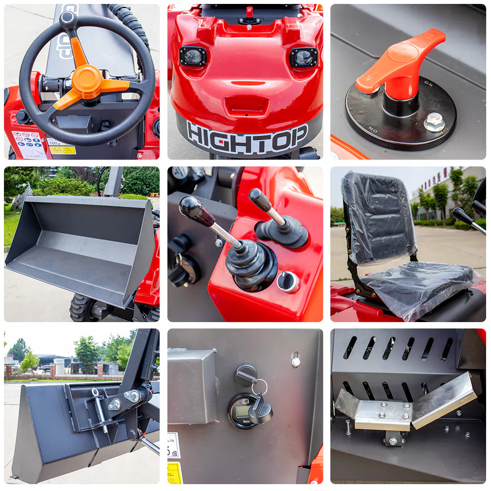Compact Three Wheel Loader With Flexible Operation HTS130BaS -hightop