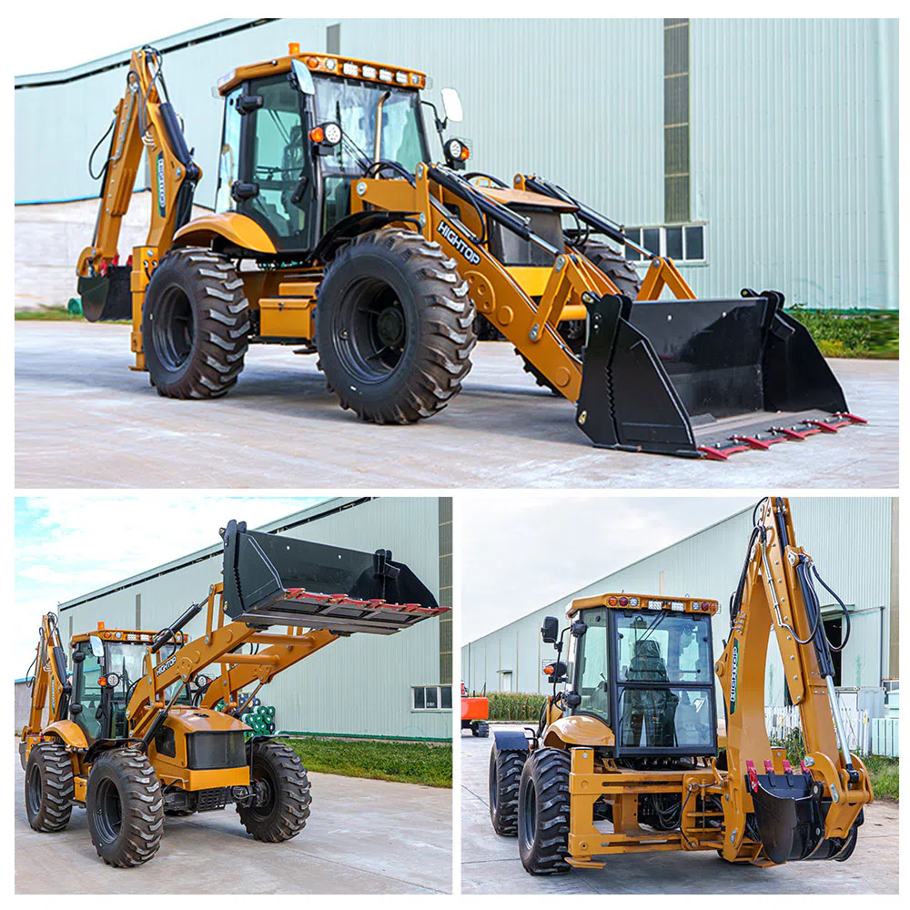 Hightop Backhoe Loader With 2500kg Loading Capacity HTBL820