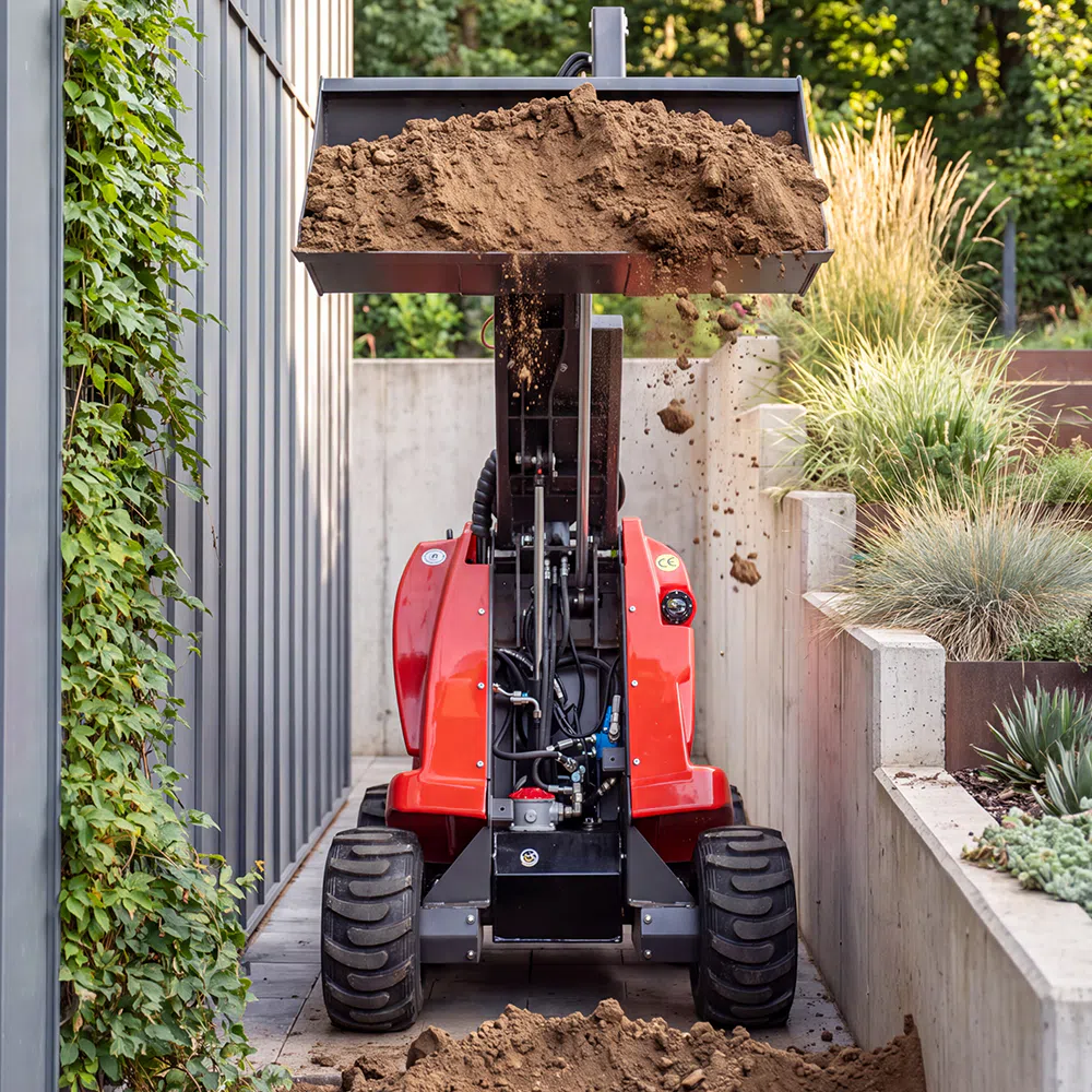 Compact Three Wheel Loader With Flexible Operation HTS130BaS -hightop