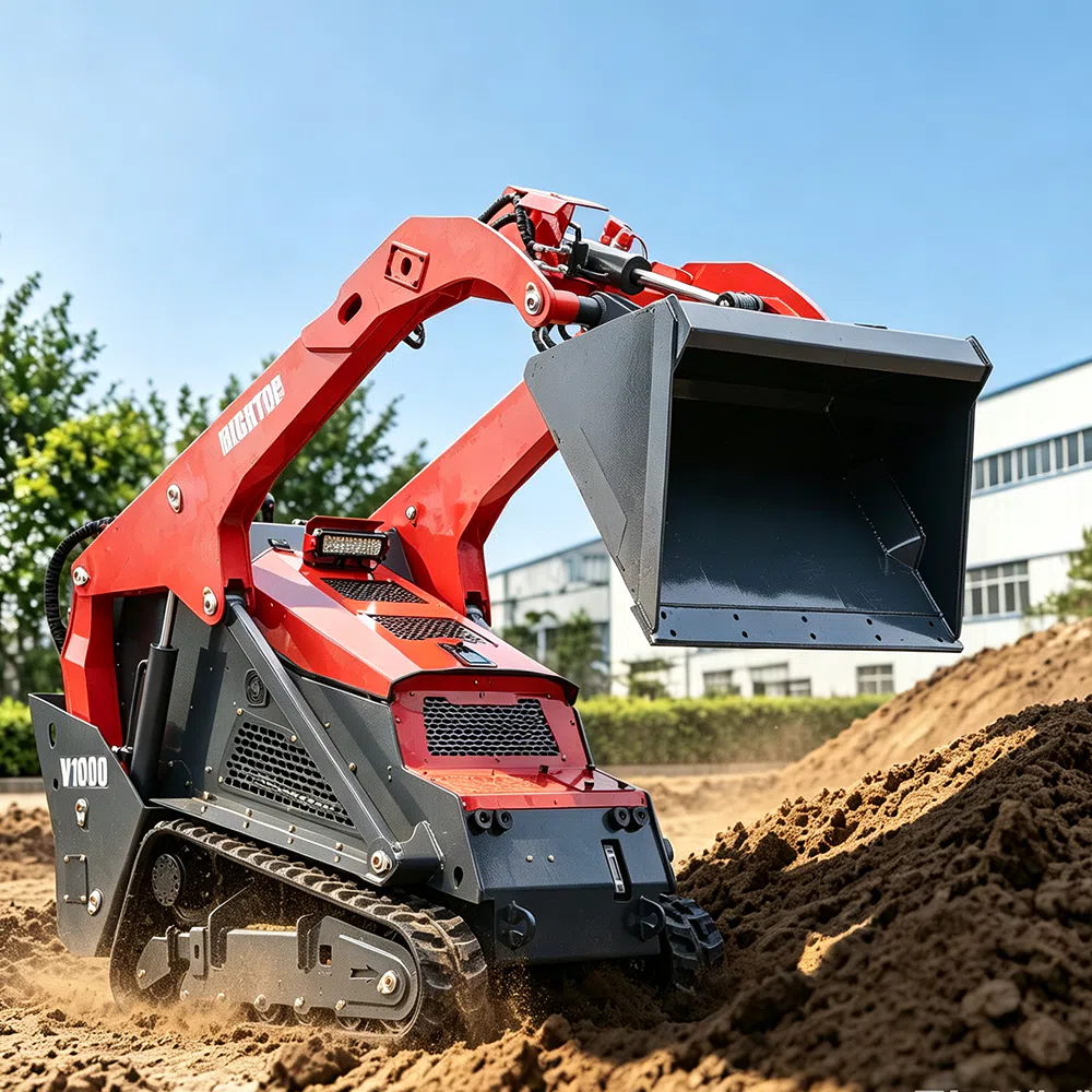 Crawler Skid Steer Loader With Front-Opening Hood For Easy Maintenance htv1000-hightop