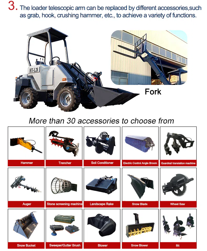 HTL28 Mini Skid Steer Loader With Telescopic Arm Images.webp