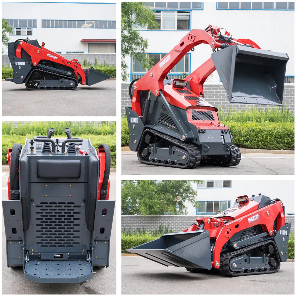 Crawler Skid Steer Loader With Front-Opening Hood For Easy Maintenance htv1000-hightop