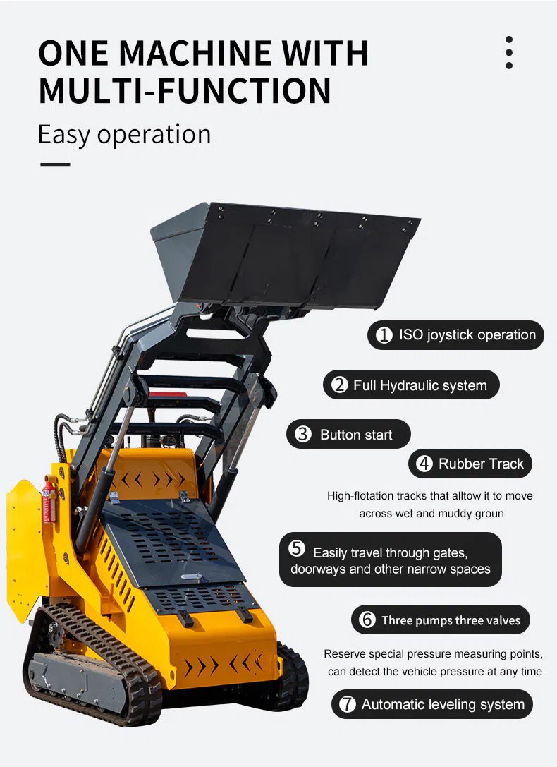 Stand-On Skid Steer Loader With 360° Flexible Operation HT530 Picture-hightop.webp