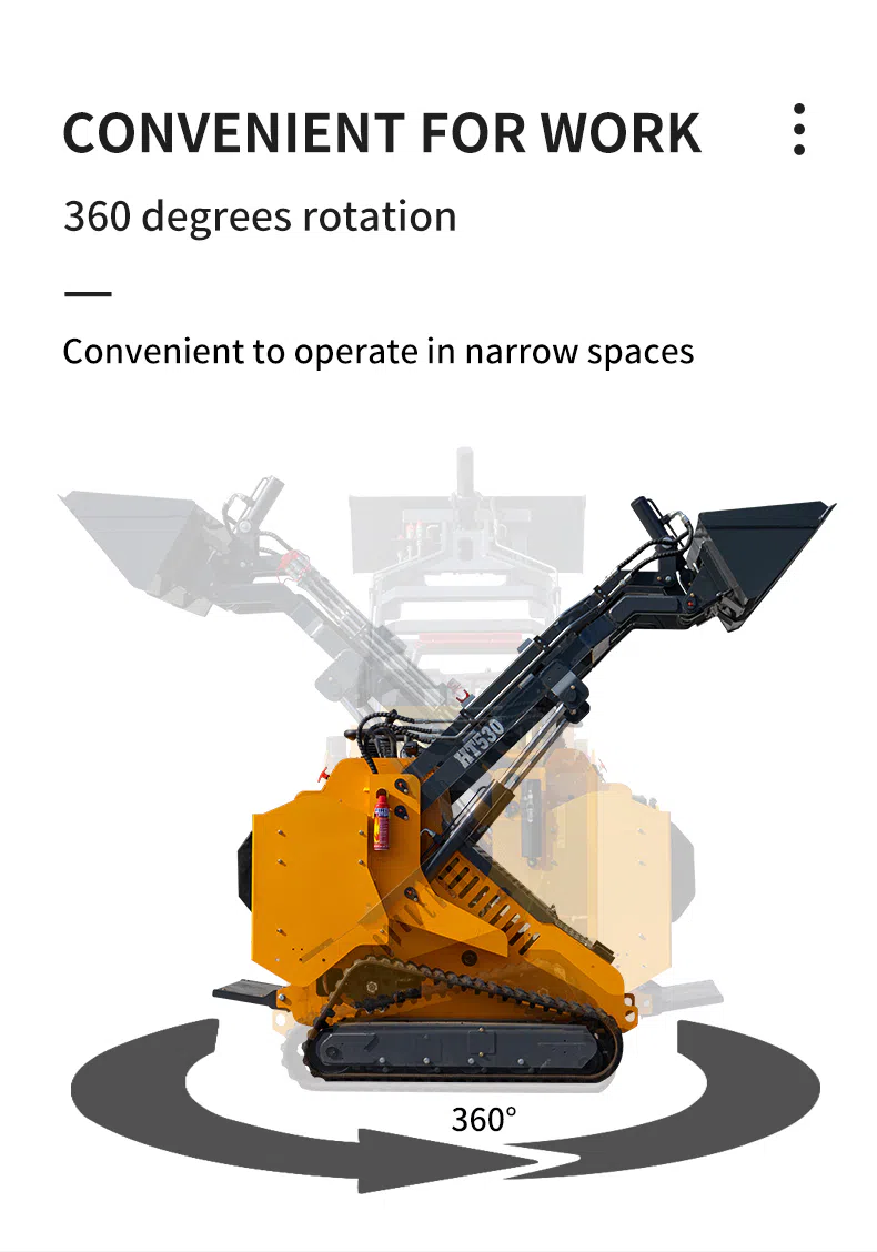 Stand-On Skid Steer Loader With 360° Flexible Operation HT530 Picture-hightop.webp
