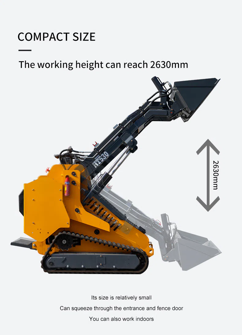 Stand-On Skid Steer Loader With 360° Flexible Operation HT530 Picture-hightop.webp