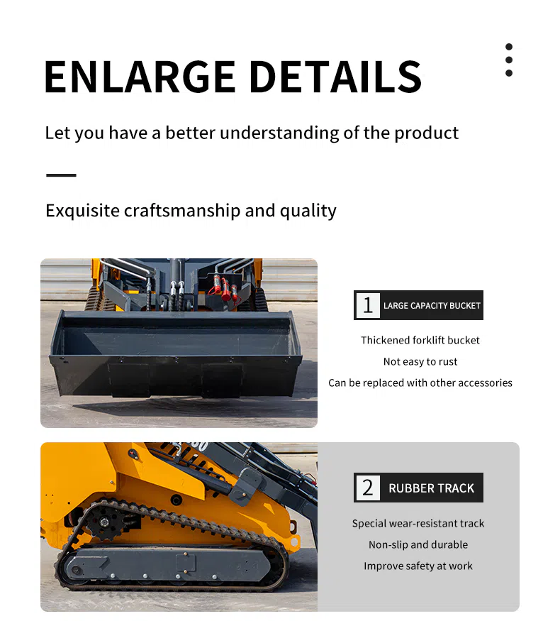 Stand-On Skid Steer Loader With 360° Flexible Operation HT530 Picture-hightop.webp