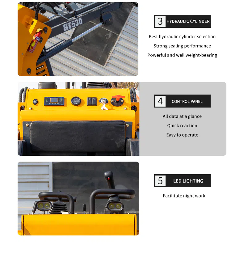 Stand-On Skid Steer Loader With 360° Flexible Operation HT530 Picture-hightop.webp