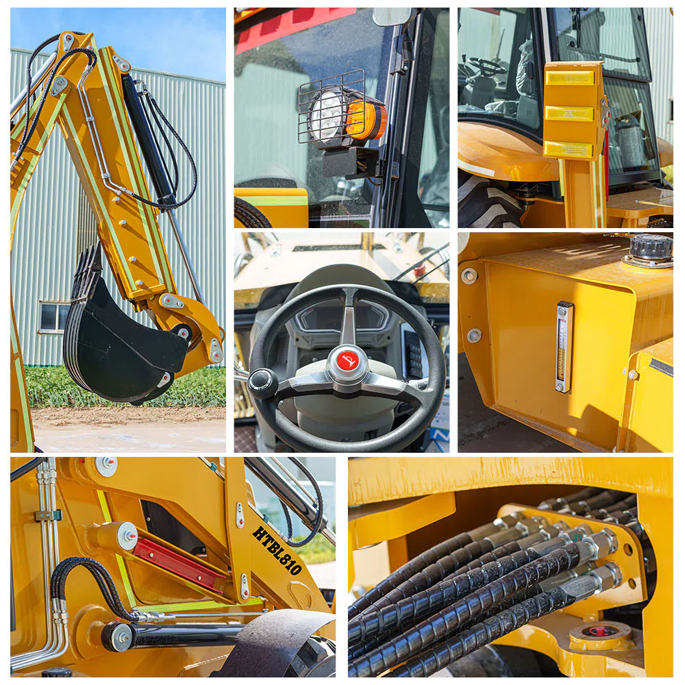 Backhoe Loader With Four-Wheel Steering System HTBL810