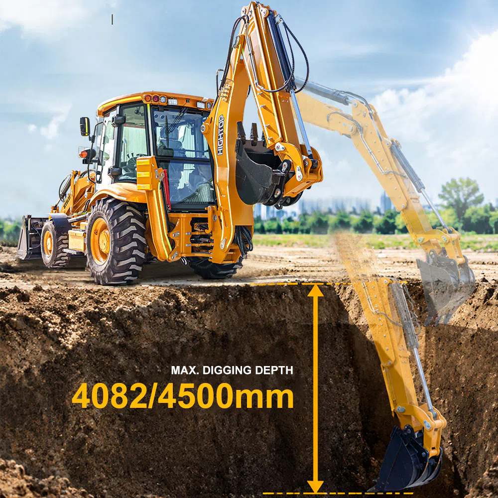 Backhoe Loader With Four-Wheel Steering System HTBL810