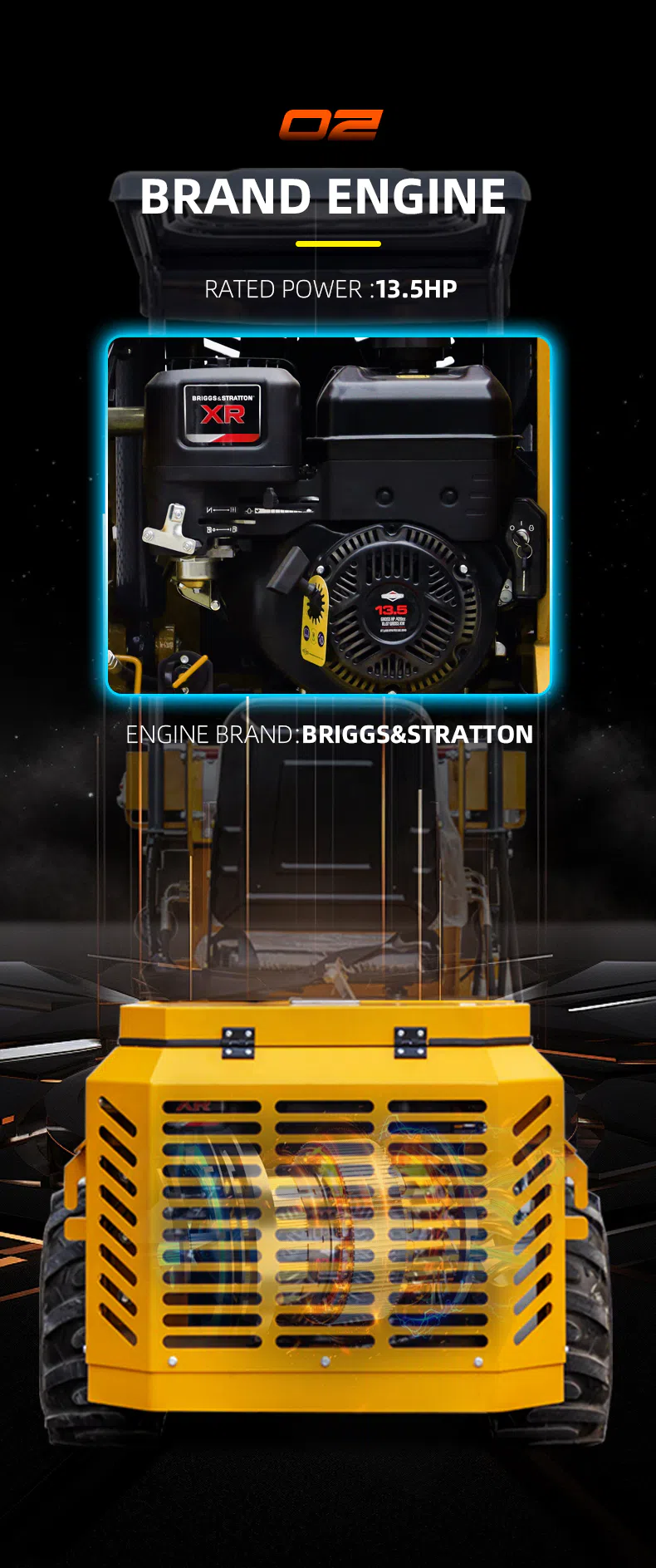 Small Skid Steer With Ride-On Operation HTHY800 Images.webp