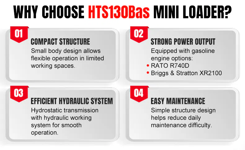 Compact Three Wheel Loader With Flexible Operation HTS130BaS Images hightop.webp