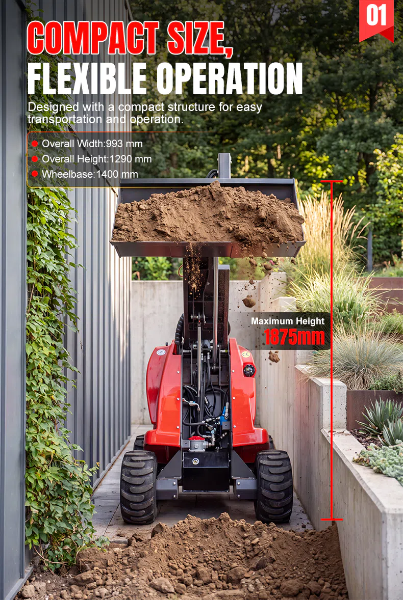 Compact Three Wheel Loader With Flexible Operation HTS130BaS Images hightop.webp