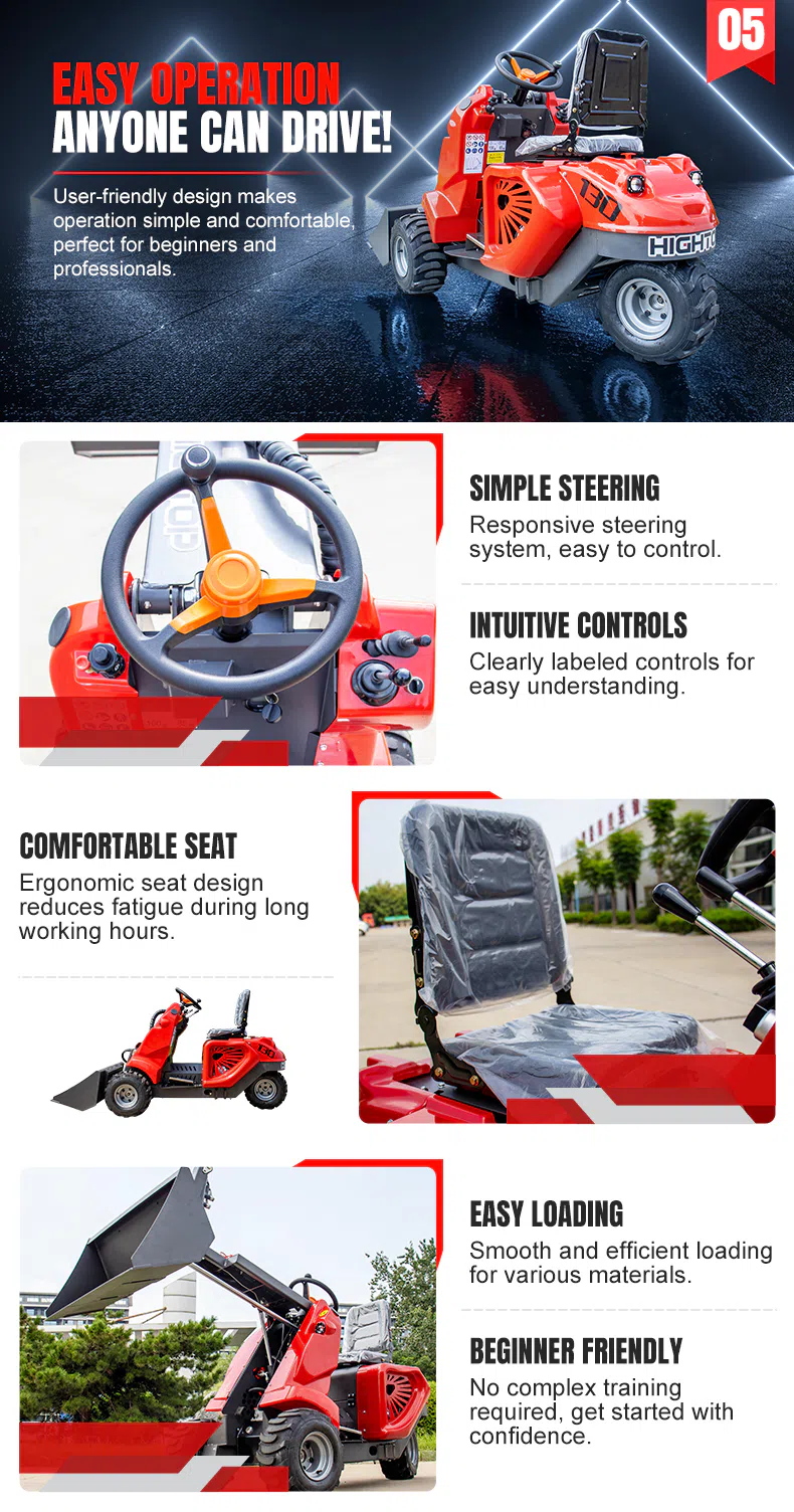 Compact Three Wheel Loader With Flexible Operation HTS130BaS Images hightop.webp