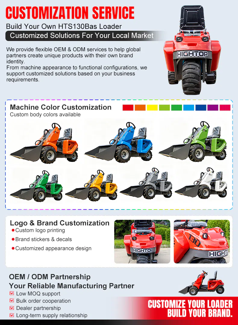Compact Three Wheel Loader With Flexible Operation HTS130BaS Images hightop.webp