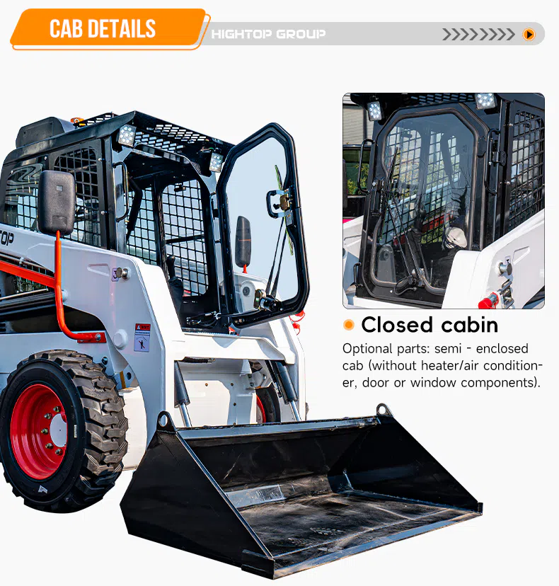 Wheeled Skid Steer HTS50 With Closed Cabin Picture.webp