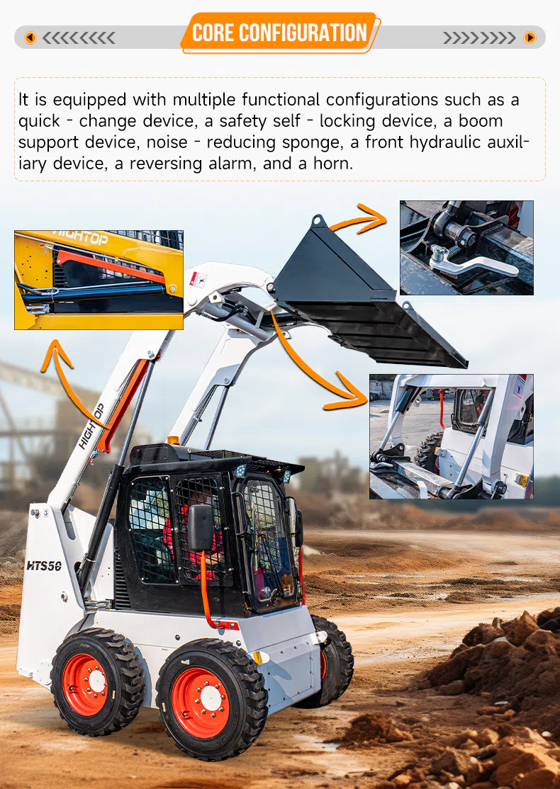 Wheeled Skid Steer HTS50 With Closed Cabin Picture.webp