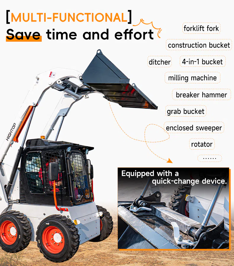 Wheeled Skid Steer HTS50 With Closed Cabin Picture.webp