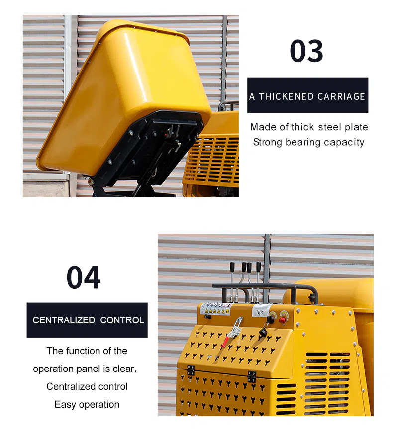 Mini Crawler Dumper with 180° Hydraulic Dumping Function Picture-hightop.webp