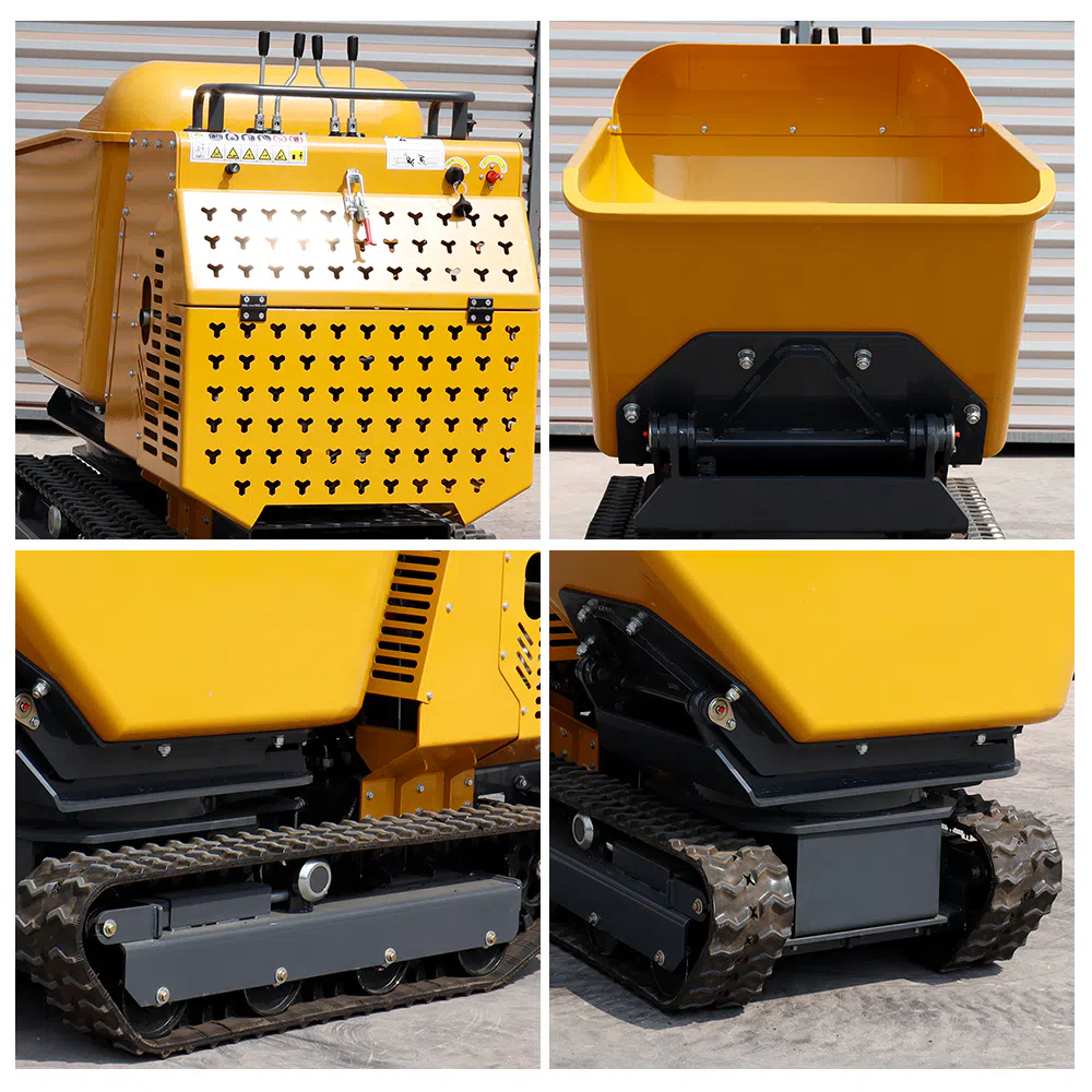 Mini Crawler Dumper with 180° Hydraulic Dumping Function HT1200-hightop