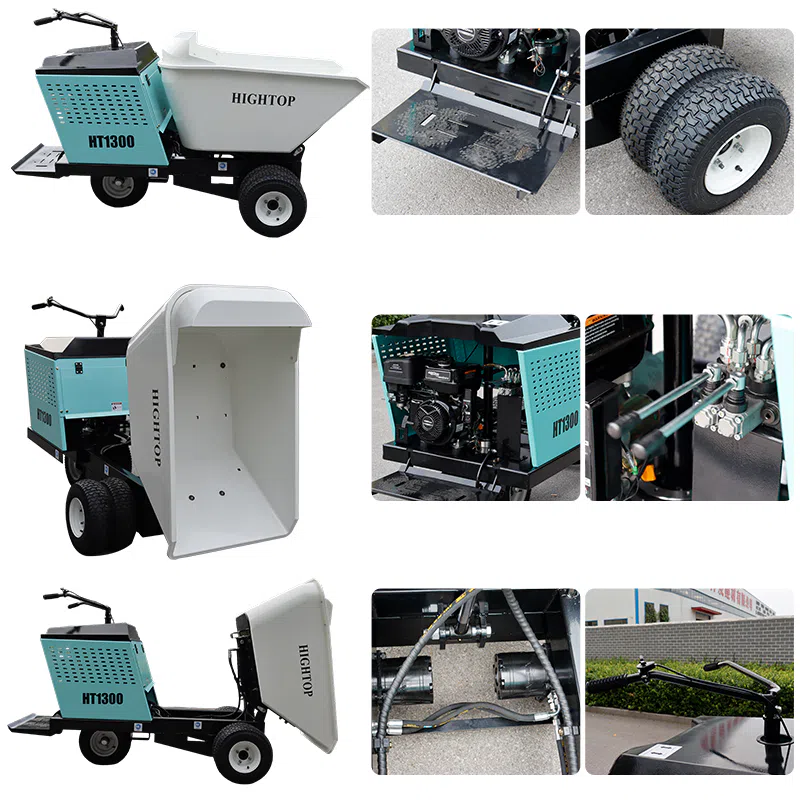 Multi Function Transport Dumper with 90° Tilting Hopper HT1300-hightop