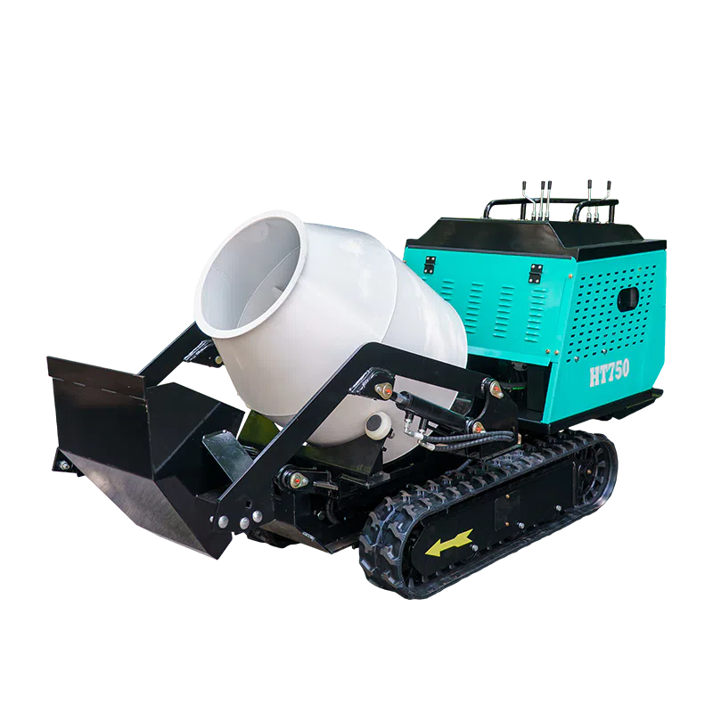 Tracked Concrete Mixer With Hydraulic Unloading HT750-hightop