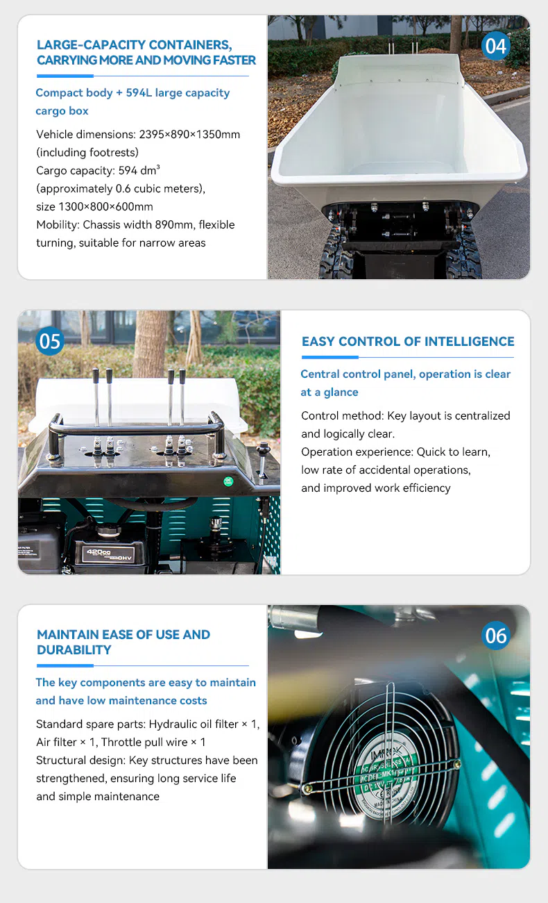 Crawler Dump Truck HT1200 With High Stability Track System Images-hightop.webp