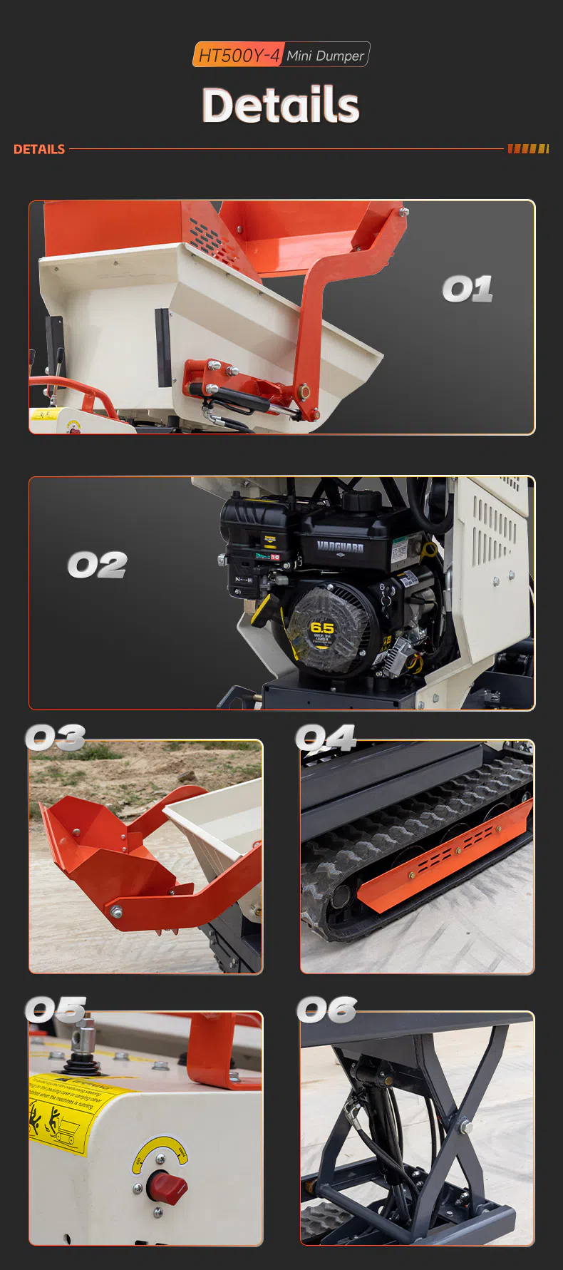 Lifting Dumper HT500Y with Hydraulic Lifting System Images.webp