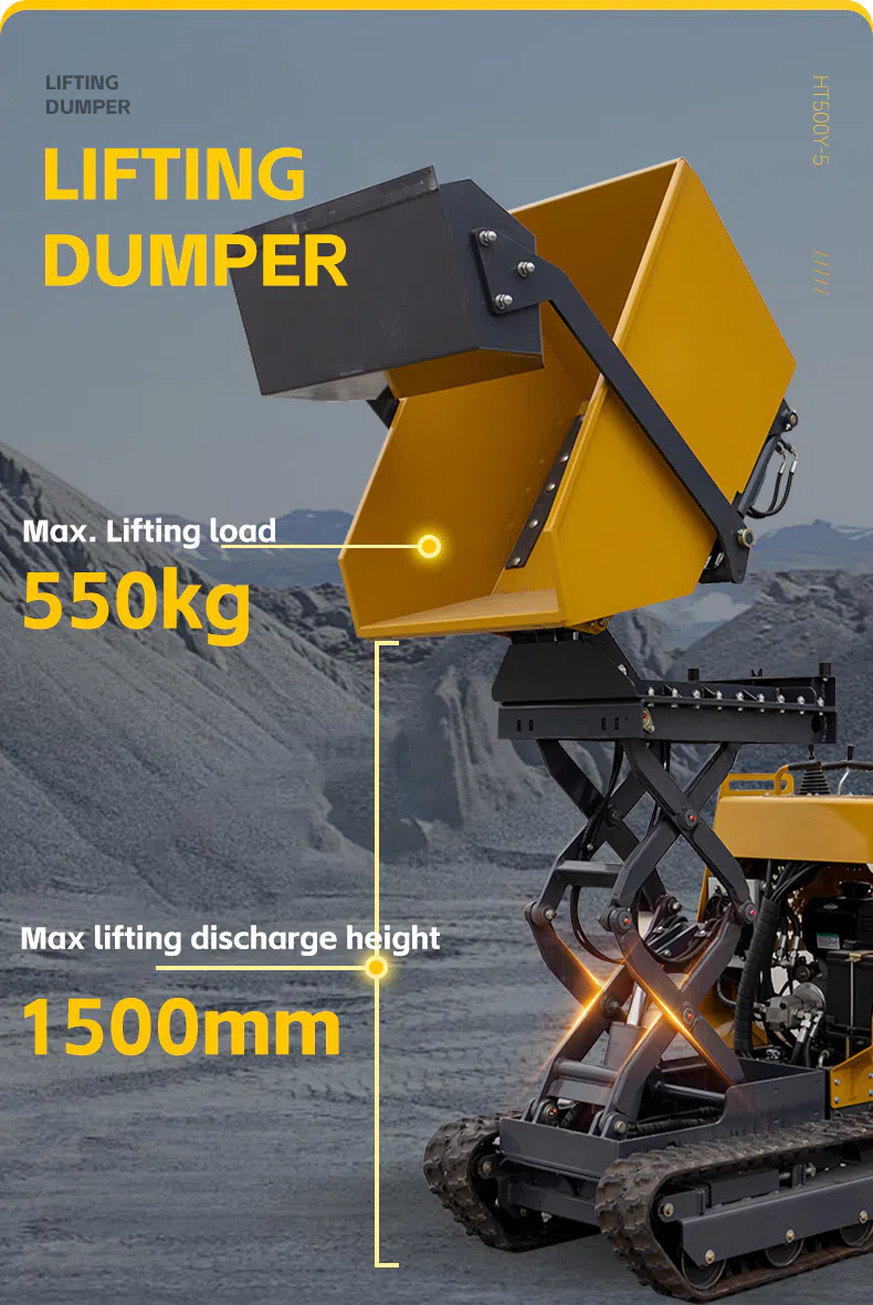 HT500Y-5 Hydraulic Lifting Dumper with High Dumping Height Picture-hightop.webp