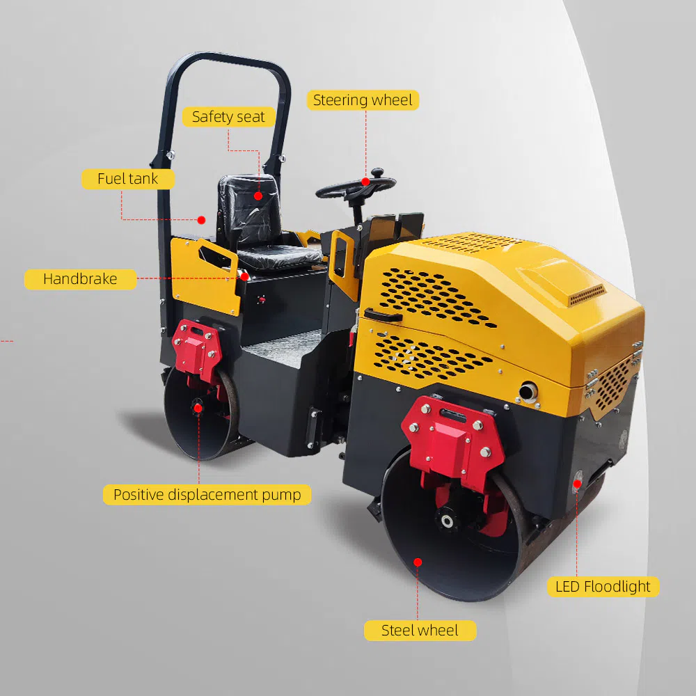 Full Hydraulic Road Roller With Dual Drive HT-1000 Images-hightop.webp