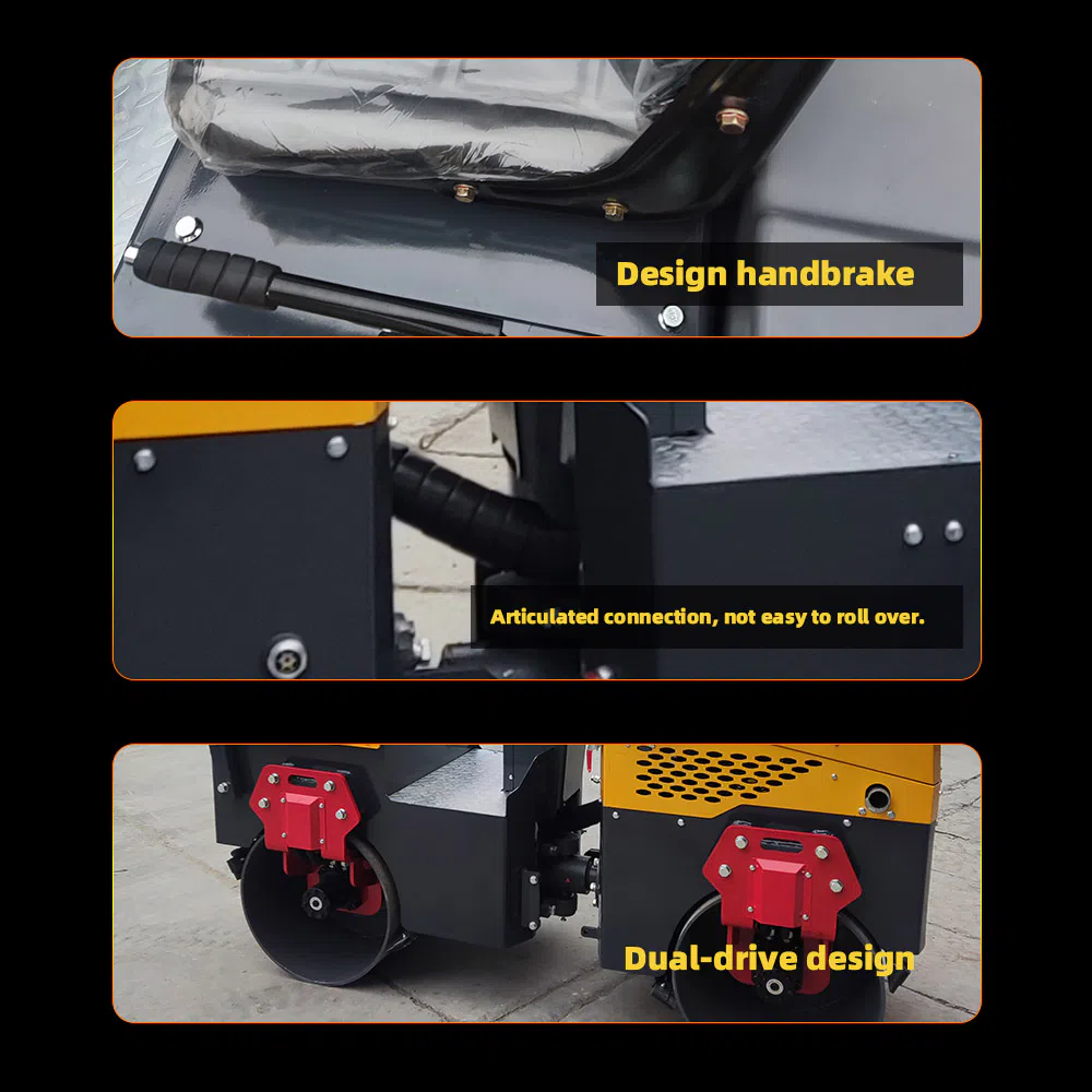 Full Hydraulic Road Roller With Dual Drive HT-1000 Images-hightop.webp