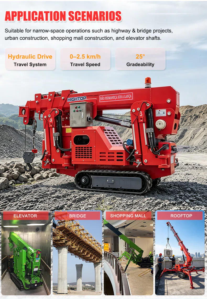 Spider Crane 2 Ton With 360° Rotation Images-hightop.webp