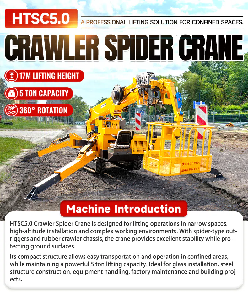 5 Ton Spyder Crane With Dual Power HTSC5.0 Images