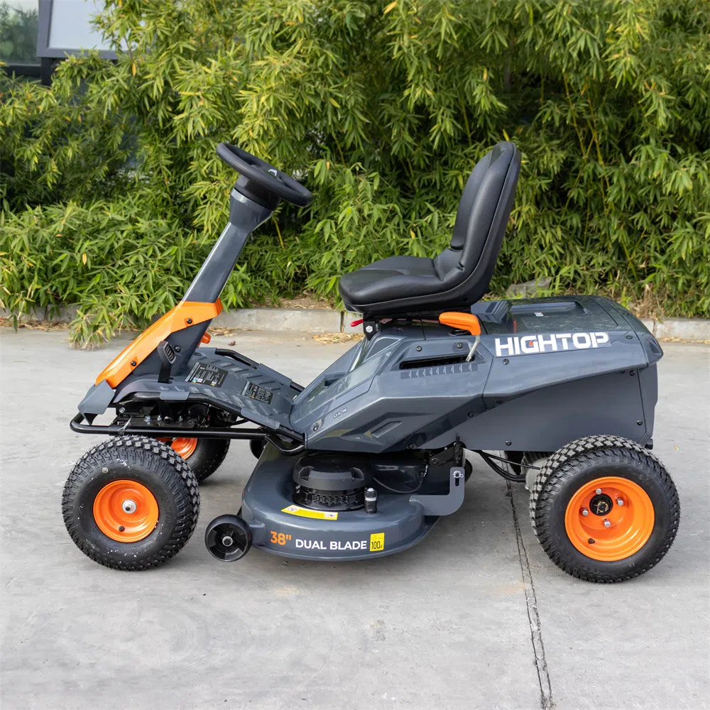 Immagini del prodotto del tosaerba elettrico da guida Hightop HT-38Li con taglio da 38 pollici