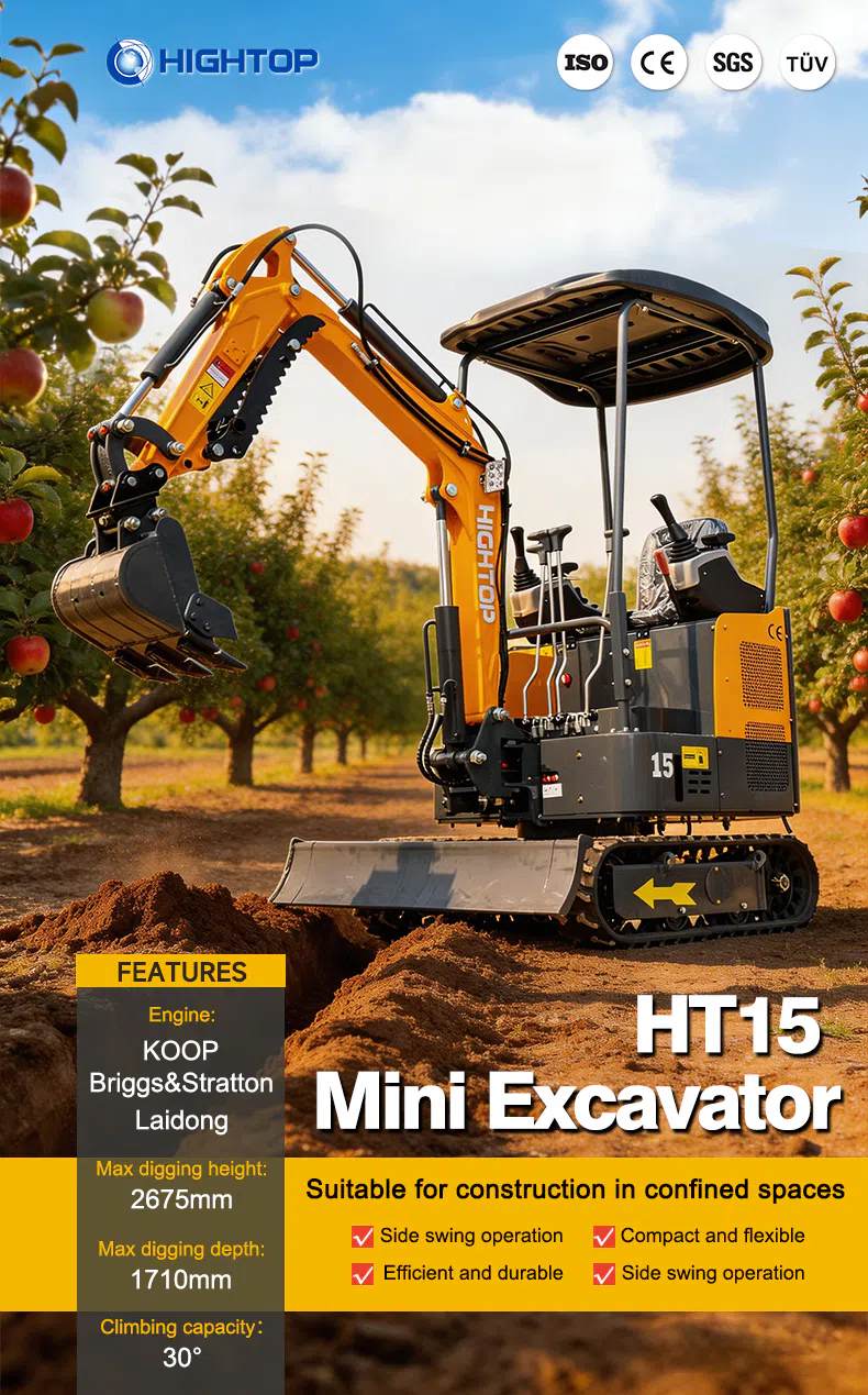 Hightop 1.5-ton Small Excavator With Bias Arm Images.webp