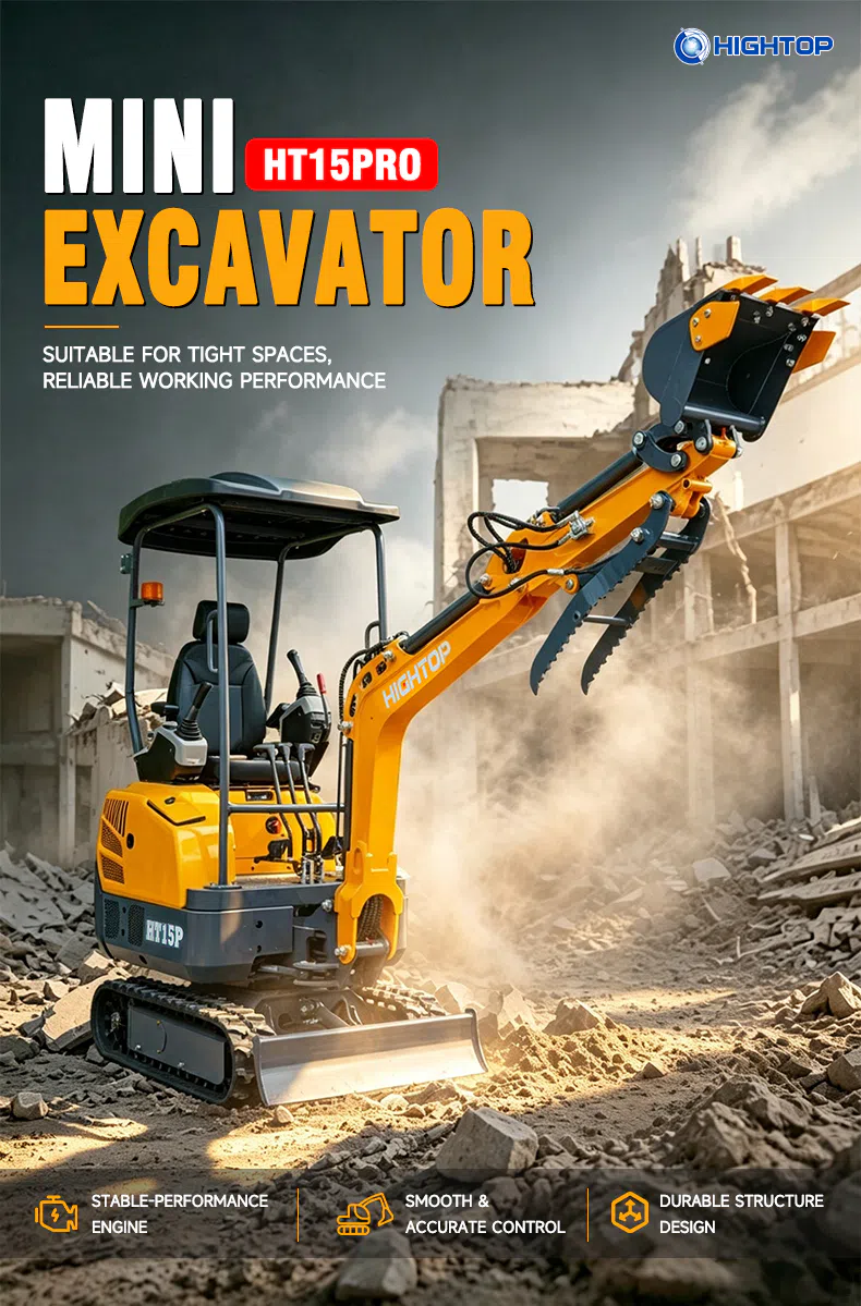 1.5 Ton Mini Excavator HT15Pro Pictures -hightop.webp