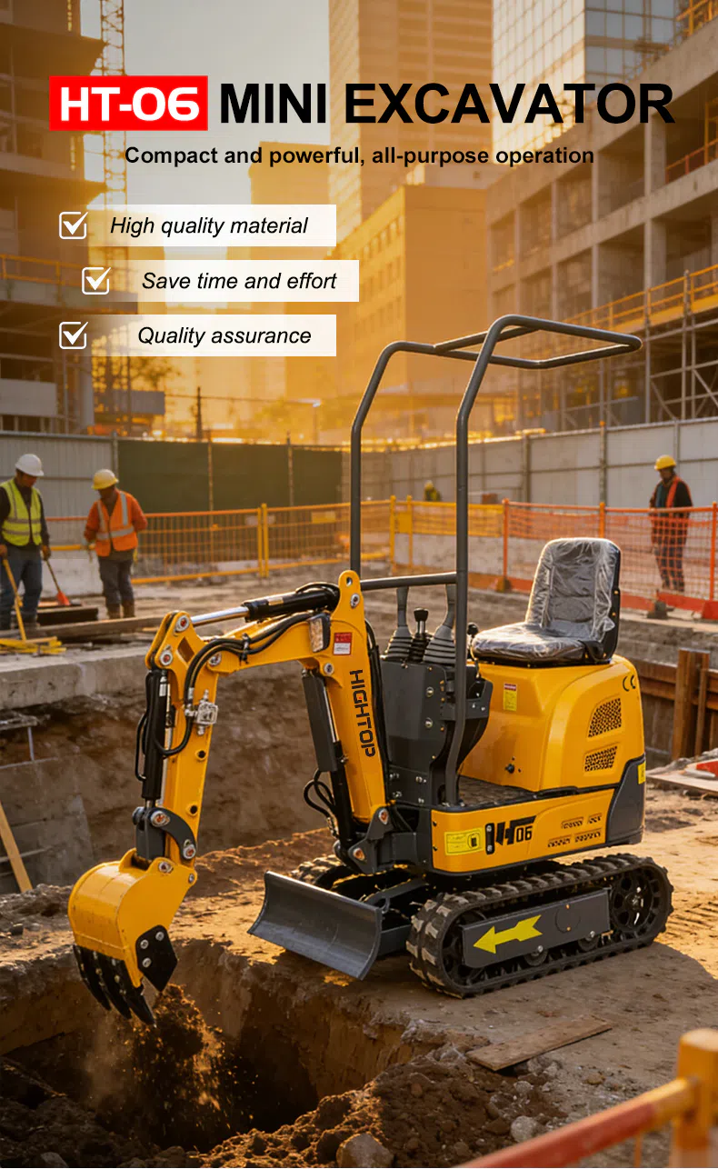 Mini Excavator 600kg With Lightweight Design HT06 Images-hightop.webp