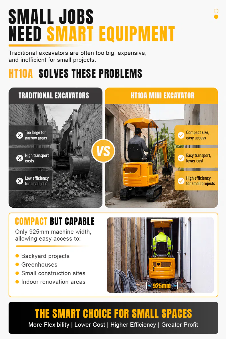 Mini Excavator 1 Ton With Compact Design HT10A Images.webp