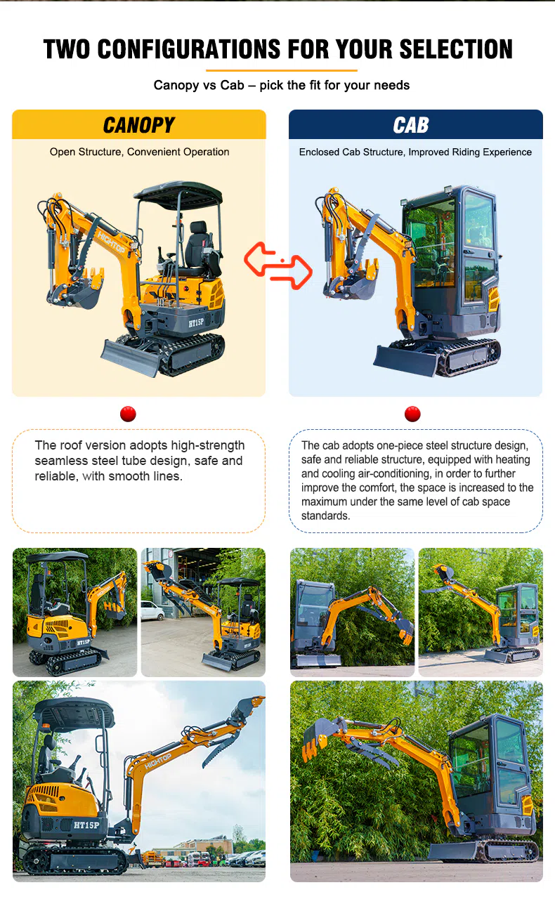 1.5 Ton Mini Excavator HT15Pro Pictures -hightop.webp