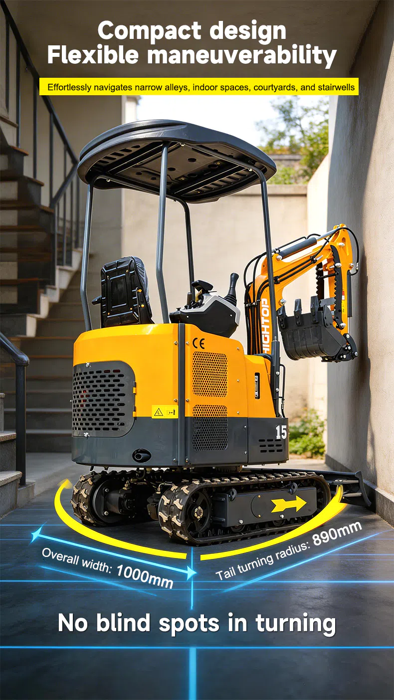 Hightop 1.5-ton Small Excavator With Bias Arm Images.webp