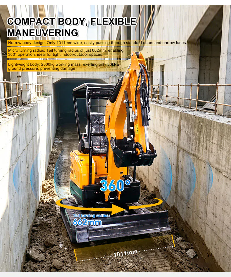 Mini Excavator 2 Ton With Variable Piston Pump HT20U Product Images -hightop group.webp