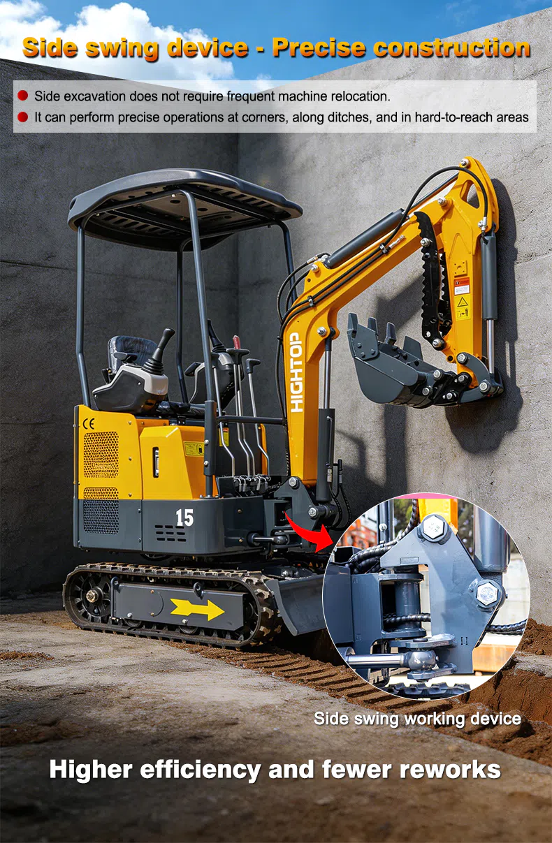 Hightop 1.5-ton Small Excavator With Bias Arm Images.webp