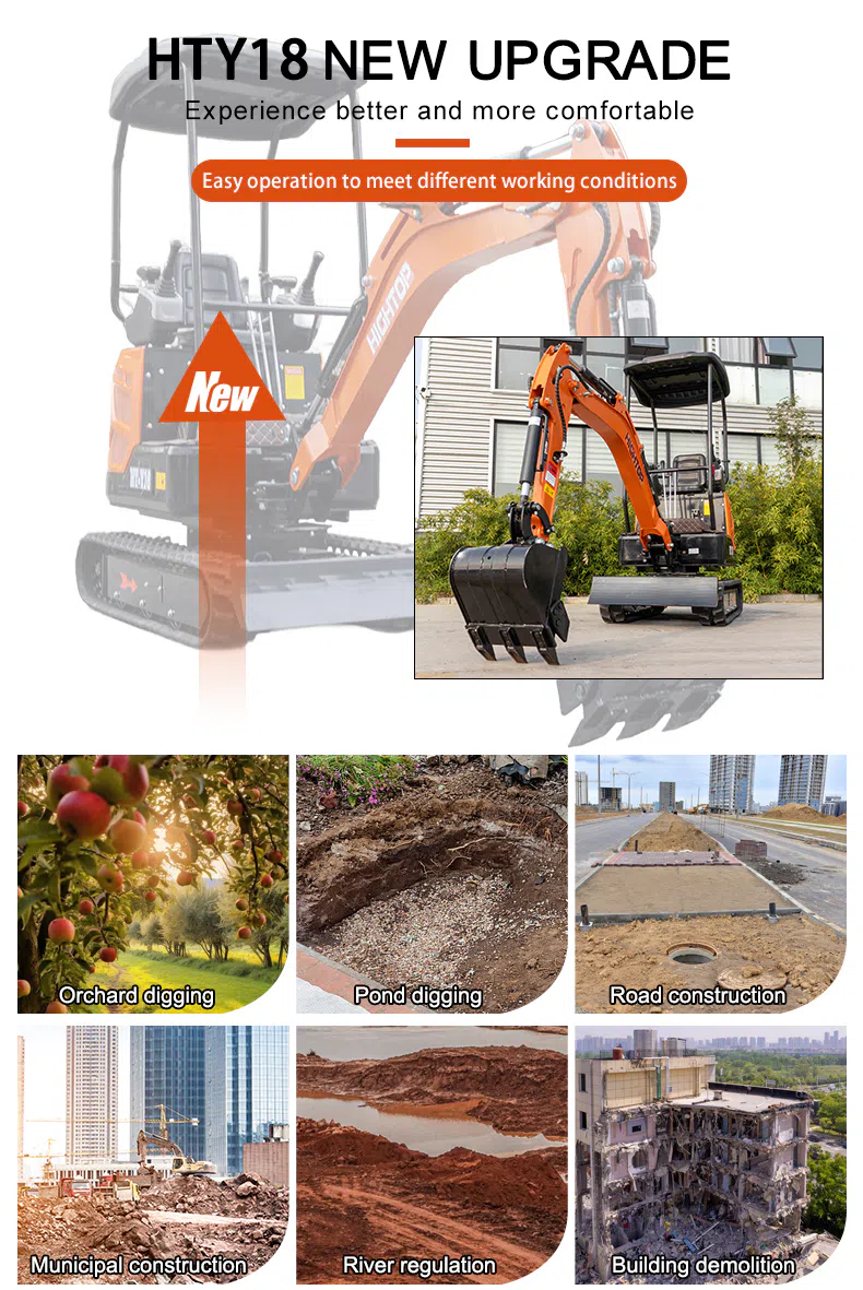 Mini Excavator 1.8 Ton With Powerful Digging Images HTY18-hightop.webp