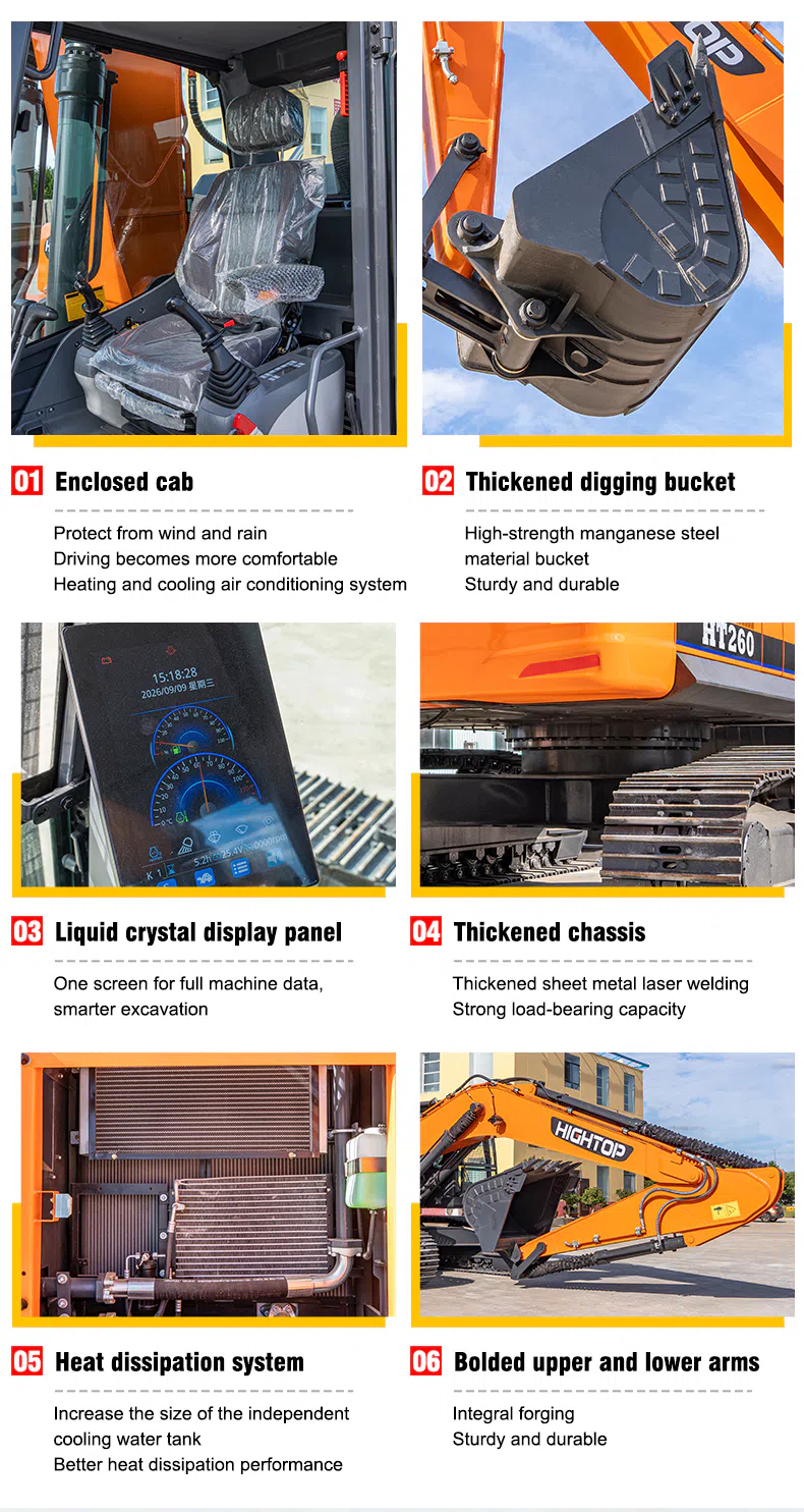 26 Ton Hightop Crawler Hydraulic Excavator HT260 Picture.webp