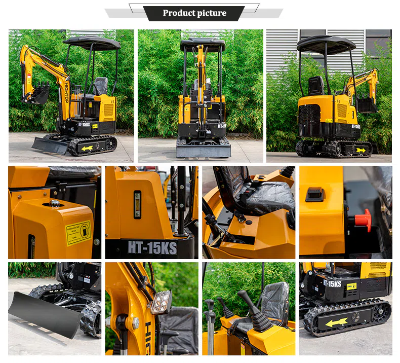 HT-15KS 1.5 Ton Mini Excavator Product Picture-hightop.webp