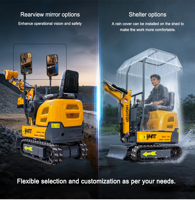 Mini Excavator 600kg With Lightweight Design HT06 Images-hightop.webp