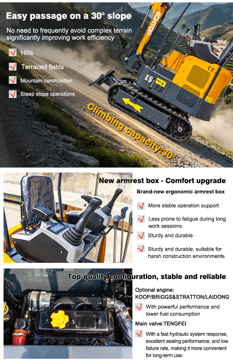 Hightop 1.5-ton Small Excavator With Bias Arm Images.webp