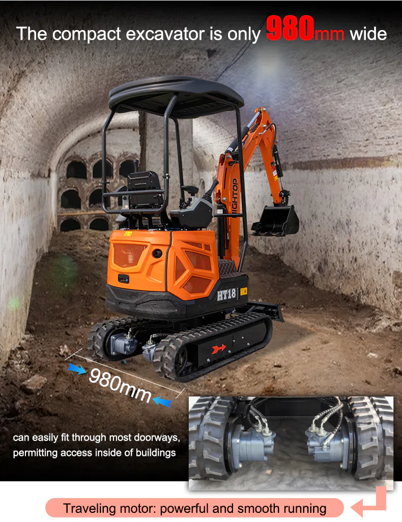 Mini Excavator 1.8 Ton With Powerful Digging Images HTY18-hightop.webp