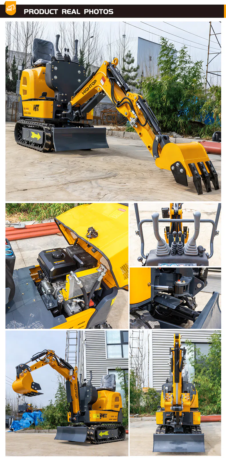 Mini Excavator 600kg With Lightweight Design HT06 Images-hightop.webp